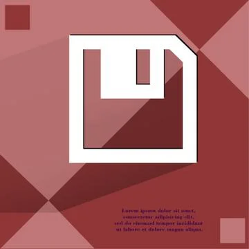 Floppy disk. Flat modern web design on a flat geometric abstract background Stockillustratie