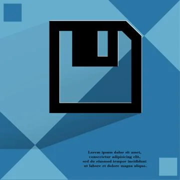 Floppy disk. Flat modern web design on a flat geometric abstract background Illustrazione stock