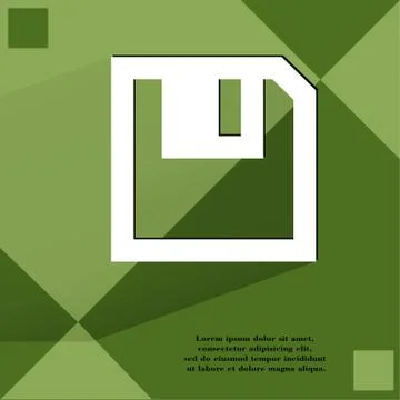 Floppy disk. Flat modern web design on a flat geometric abstract background Illustrazione stock