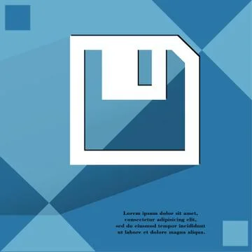 Floppy disk. Flat modern web design on a flat geometric abstract background Stockillustratie