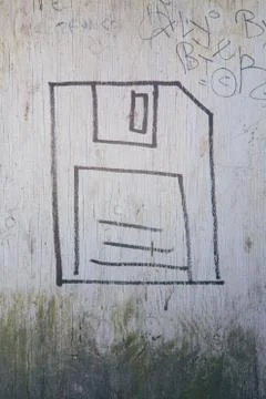 Floppy Disk Graffiti Stock Photos
