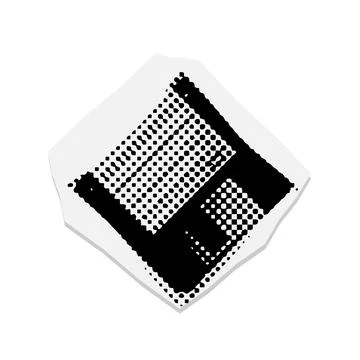 Floppy Disk halftone vector collage sticker. Vector Illustration style is dotted Stock Illustration