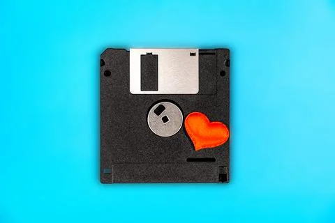 Floppy Disk with a Heart 스톡 사진