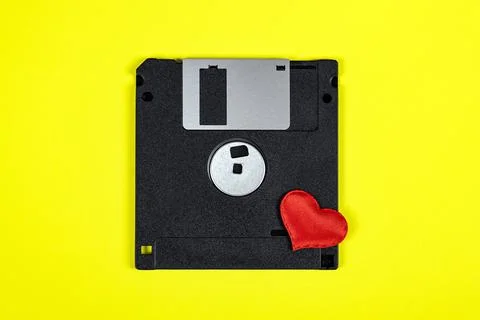 Floppy Disk with a Heart Foto stock