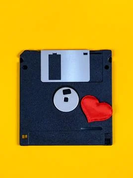 Floppy Disk with a Heart Stock Photos