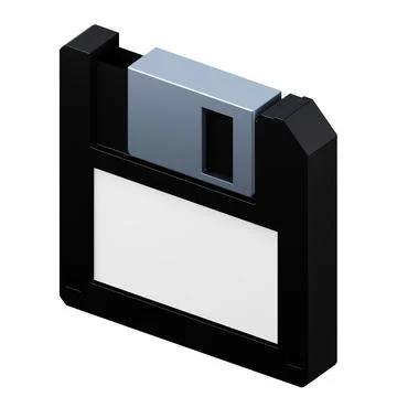 Floppy disk high quality 3D render illustration. Save data information concept Stock Illustration