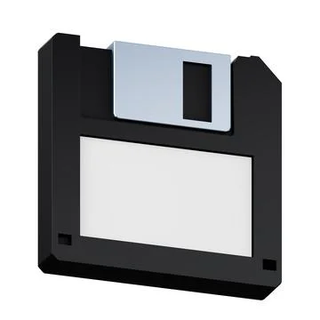 Floppy disk high quality 3D render illustration. Save data information concept Stock Illustration
