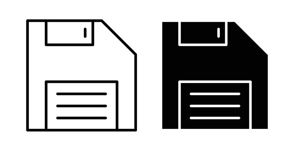 Floppy disk icon concept. best for web design Stock Illustration