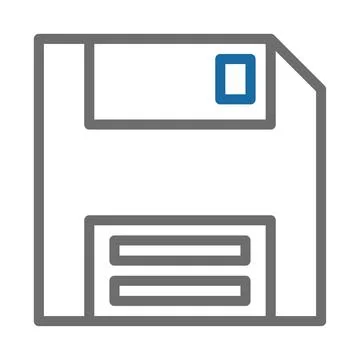 Floppy disk icon. Concept of data storage and backup. Stock Illustration