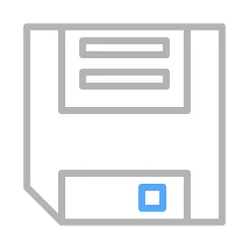 Floppy disk icon. Concept of data storage and saving. Stock Illustration
