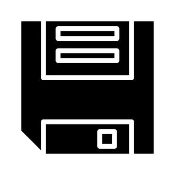 Floppy disk icon. Concept of data storage, backup, and obsolete technology. Stock Illustration