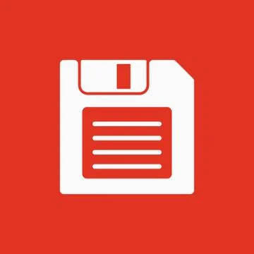 The floppy disk icon. Diskette symbol. Flat Stock Illustration