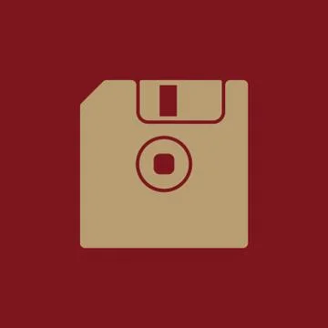 The floppy disk icon. Diskette symbol. Flat Stock Illustration