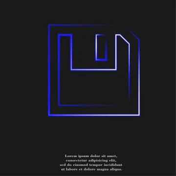 Floppy disk icon Flat with abstract background Stock Illustration