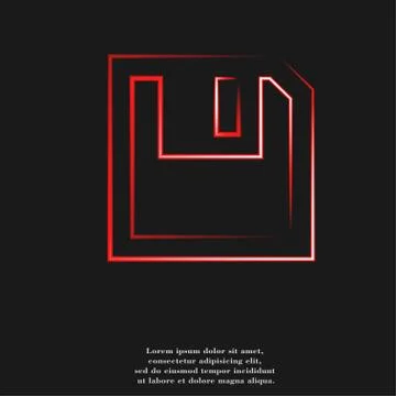 Floppy disk icon Flat with abstract background イラスト素材