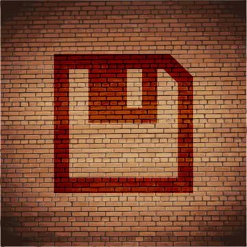 Floppy disk icon Flat with abstract background Stock Illustration