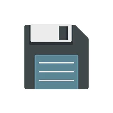 Floppy disk icon flat isolated vector Stock Illustration