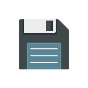 Floppy disk icon flat isolated Stock Illustration