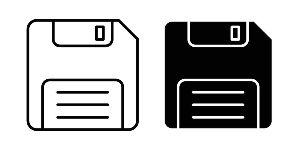 Floppy disk icon graphic element. web icon set Stock Illustration