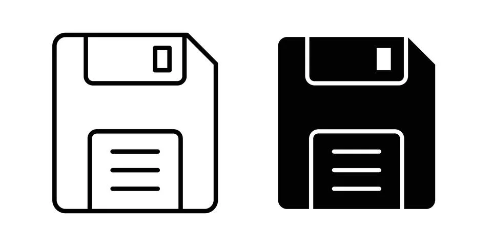 Floppy disk icon graphic element. web icon set Stock Illustration