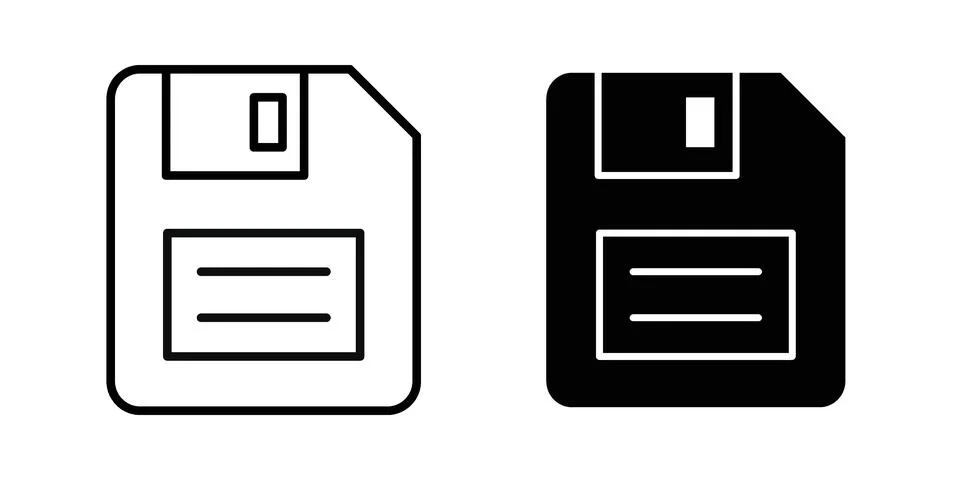 Floppy disk icon Illustration set. Vector Eps10 for apps Stock-Illustration