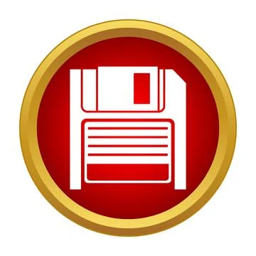 Floppy disk icon representing data save and storage Stock Illustration