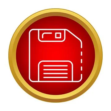 Floppy disk icon representing data save and storage Stock Illustration
