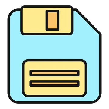 Floppy disk icon representing digital data saving and storage Stock Illustration