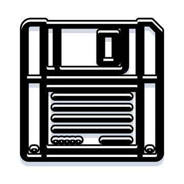 Floppy disk icon saving data and files Stock Illustration