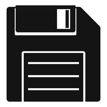 Floppy disk icon, simple style Stock Illustration