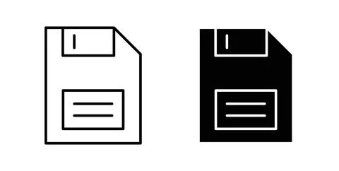 Floppy disk icon symbol. Flat Vector illustration Stock Illustration