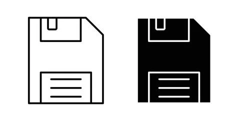 Floppy disk icon symbol. Flat Vector illustration Stock Illustration