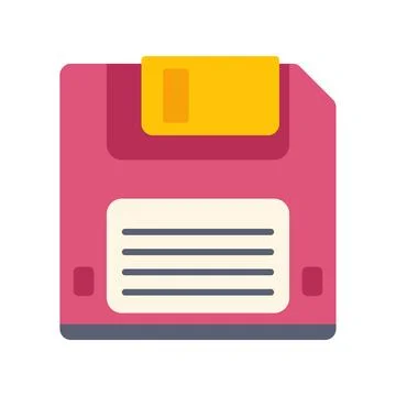 Floppy disk icon symbolizing data storage and saving Stock Illustration