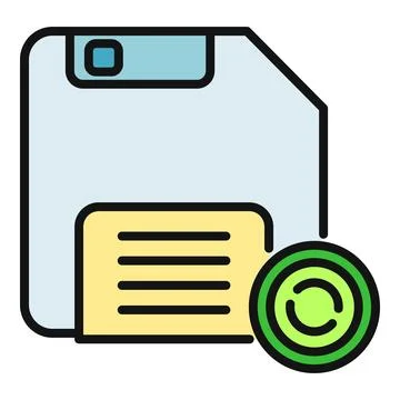 Floppy disk icon symbolizing data backup and saving 스톡 일러스트
