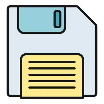 Floppy disk icon symbolizing data storage and saving 스톡 일러스트
