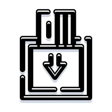 Floppy disk icon symbolizing data save download Stock Illustration