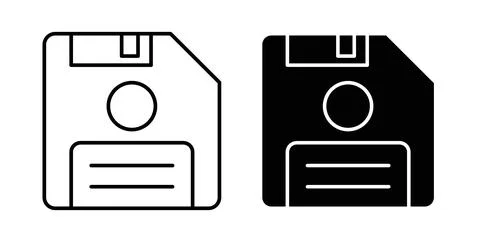 Floppy disk icon vector art Illustrations Stock Illustration