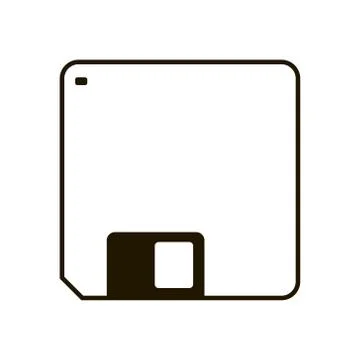 Floppy disk icon on white background. Illustration eps 10. Иллюстрация