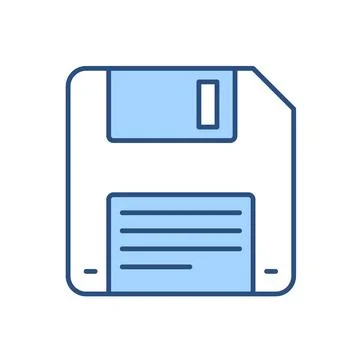 Floppy Disk Line related vector icon 스톡 일러스트