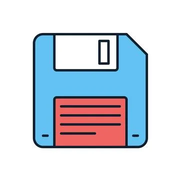 Floppy Disk Line related vector icon Stockillustratie