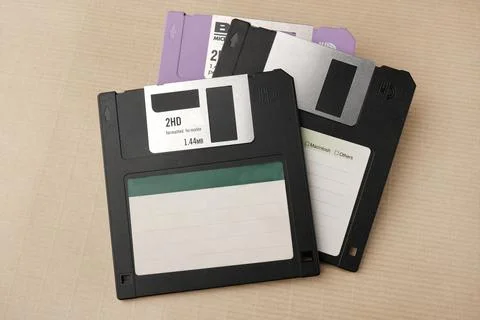 Floppy Disk magnetic computer data storage support Stock Photos