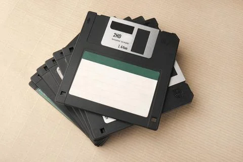 Floppy Disk magnetic computer data storage support Stock Photos