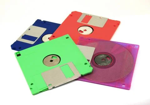 Floppy Disk magnetic isolated on white Stock Photos