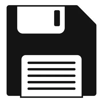 Floppy disk memory icon simple vector. Old style Stock Illustration