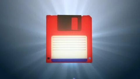Floppy disk. The old generation of information carriers. Illustrazione stock