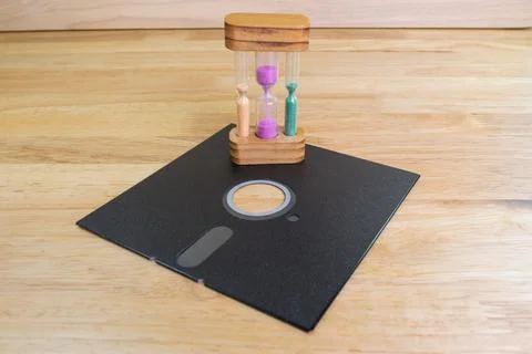 A floppy disk or diskette disk was a ubiquitous form of data storage Stock Photos