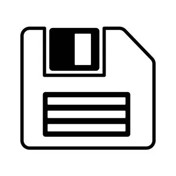 Floppy disk or save flat vector icon for apps and websites Stock Illustration