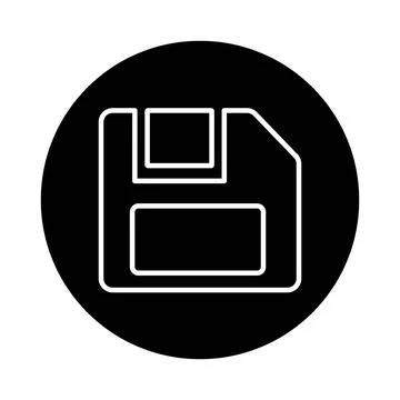 Floppy disk or save flat bubble vector icon for apps and websites Stock Illustration