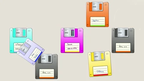 Floppy disk oriz Stock Footage 336045576