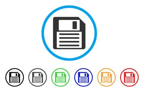 Floppy Disk Rounded Icon Ilustración de archivo